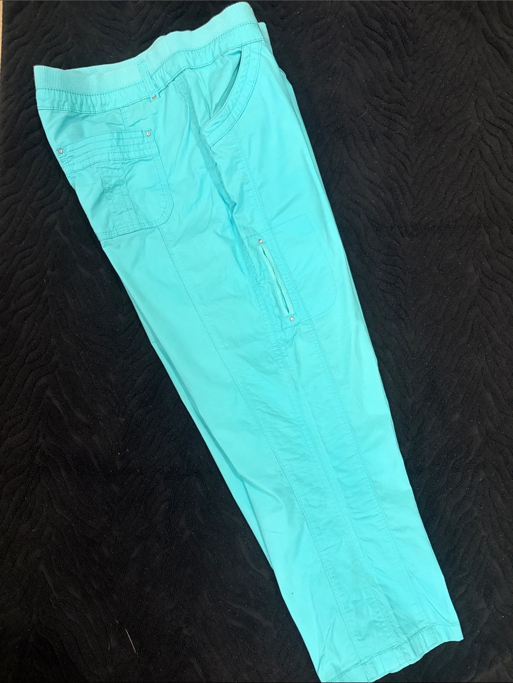 Chico's Teal Cargo Jumpsuit
